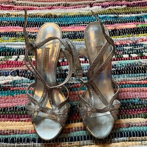 Caparros Silver Strappy Women's Heels